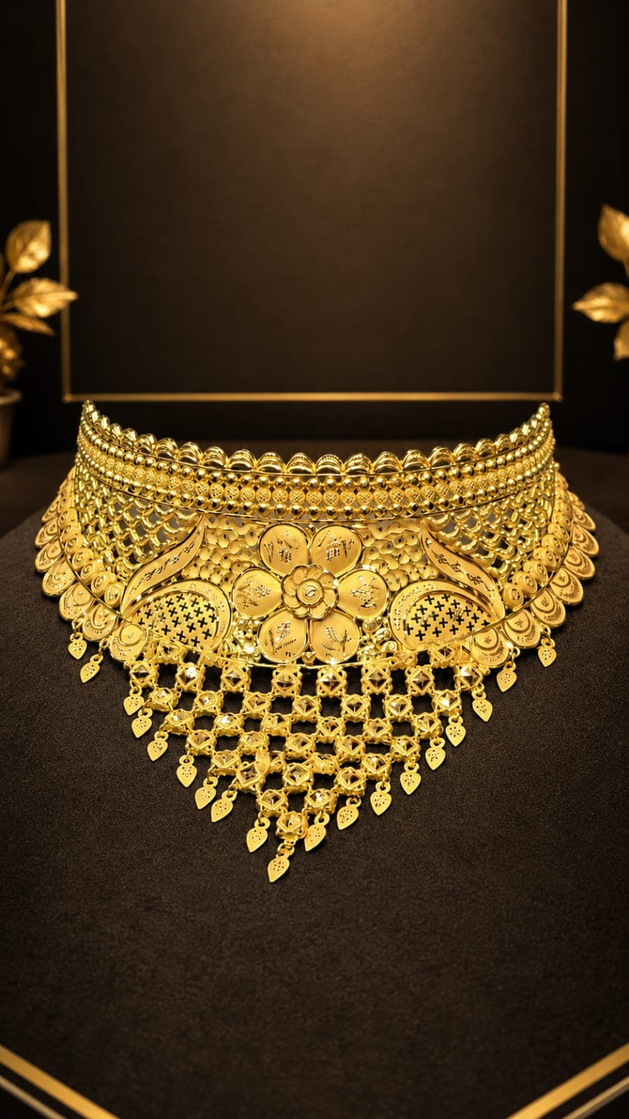 Gold necklace at Sumit Jewellers